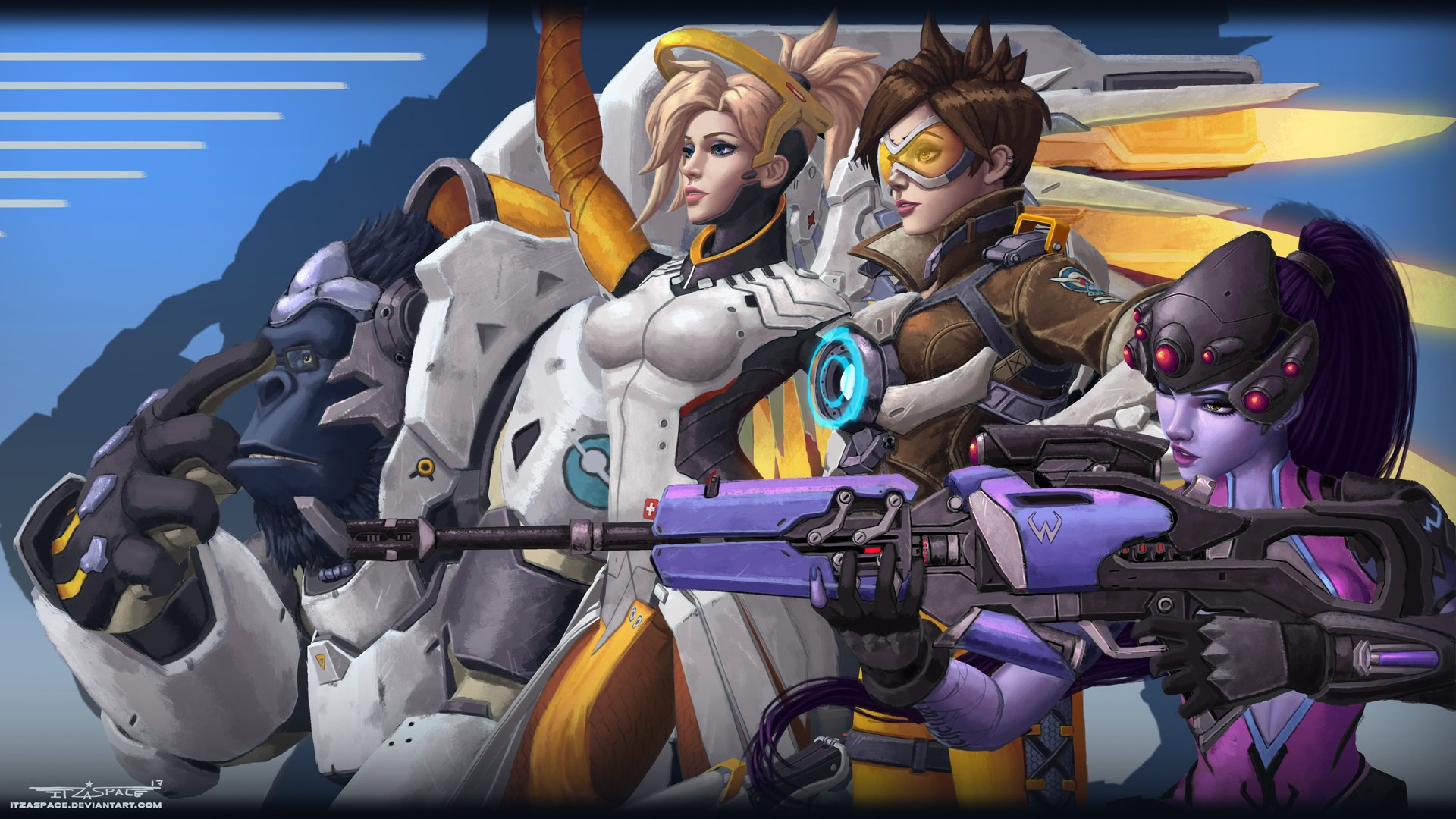 Overwatch Widowmaker Mercy Winston 110 Mercymaker Ideas | Overwatch,