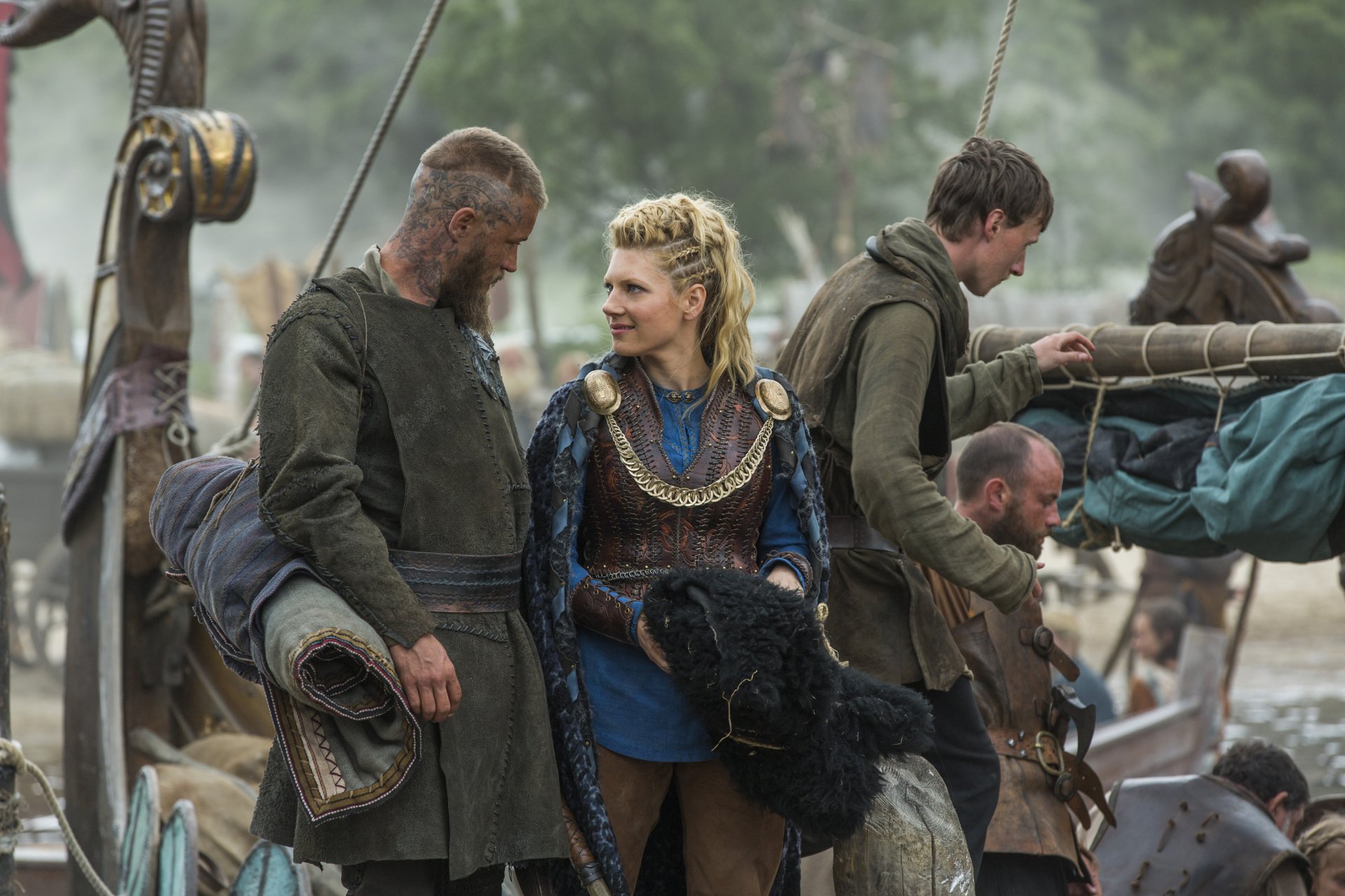 Download Ragnar Lothbrok Lagertha Vikings Katheryn Winnick Vikings TV Show TV Show Vikings