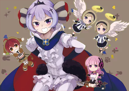 Minael (Magical Girl Raising Project) Yunael (Magical Girl Raising Project) Swim Swim (Magical Girl Raising Project) Tama (Magical Girl Raising Project) Ruler (Magical Girl Raising Project) Anime Magical Girl Raising Project HD Desktop Wallpaper | Background Image