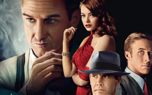 Sean Penn Ryan Gosling Josh Brolin Emma Stone movie Gangster Squad HD Desktop Wallpaper | Background Image