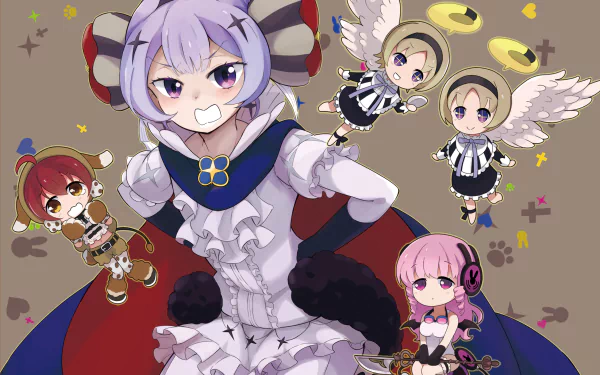 Minael (Magical Girl Raising Project) Yunael (Magical Girl Raising Project) Swim Swim (Magical Girl Raising Project) Tama (Magical Girl Raising Project) Ruler (Magical Girl Raising Project) Anime Magical Girl Raising Project HD Desktop Wallpaper | Background Image