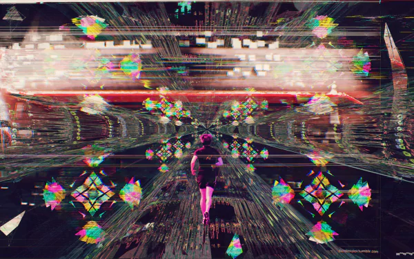 vaporwave artistic glitch HD Desktop Wallpaper | Background Image