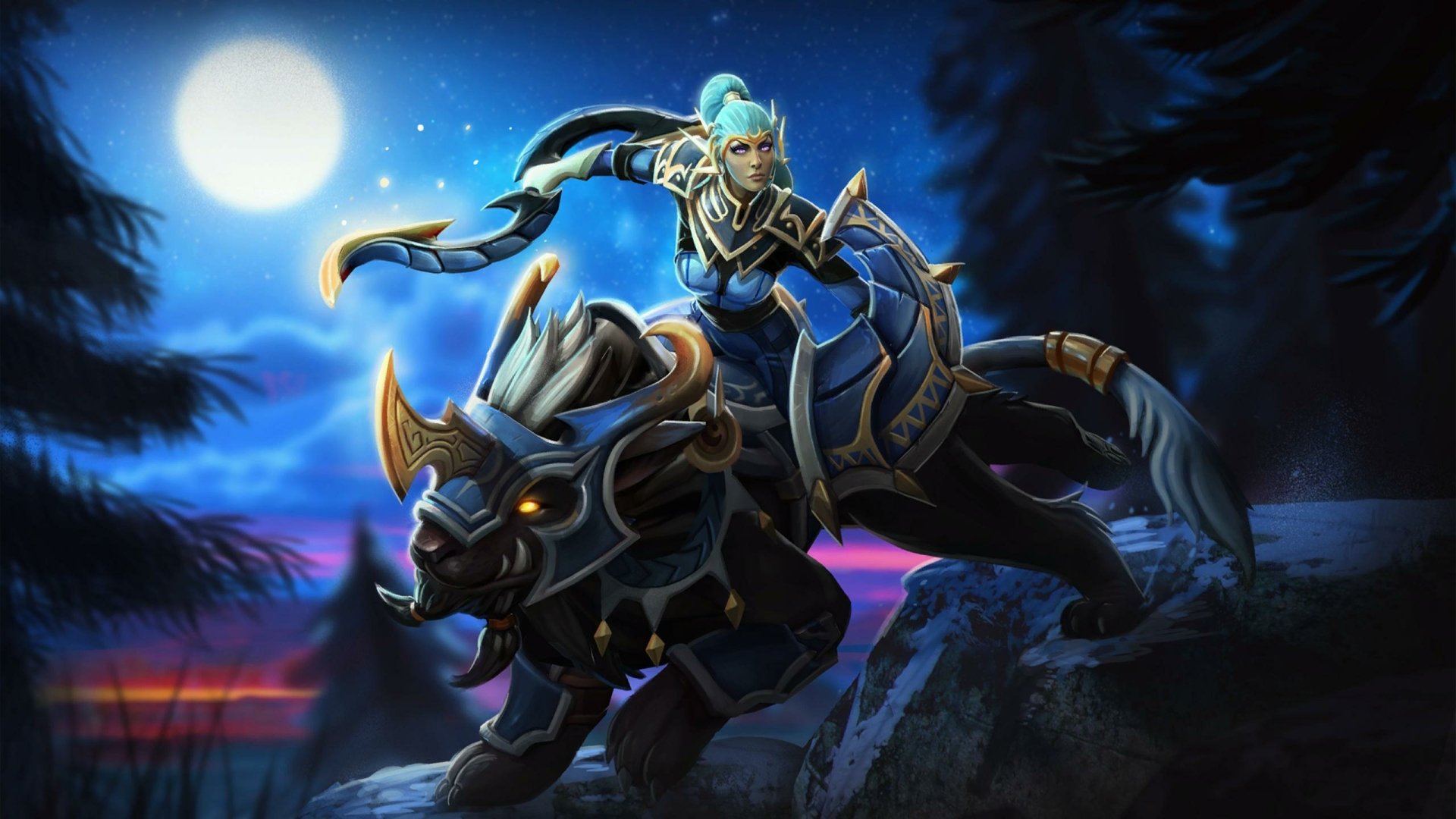 Download Creature Weapon Shield Luna (DotA 2) Video Game DotA 2 HD Wallpaper