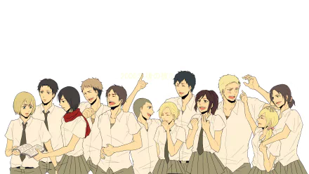 Ymir (Attack on Titan) Sasha Blouse Reiner Braun Mikasa Ackerman Marco Bott Jean Kirstein Eren Yeager Connie Springer Historia Reiss Bertholdt Hoover Armin Arlert Annie Leonhart Anime Attack on Titan HD Desktop Wallpaper | Background Image