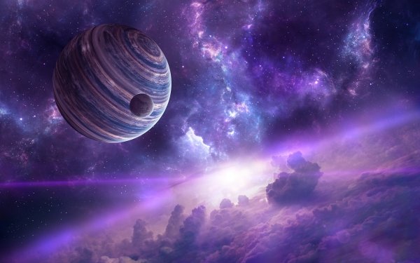 Sci Fi Planet Space Nebula Purple HD Wallpaper | Background Image