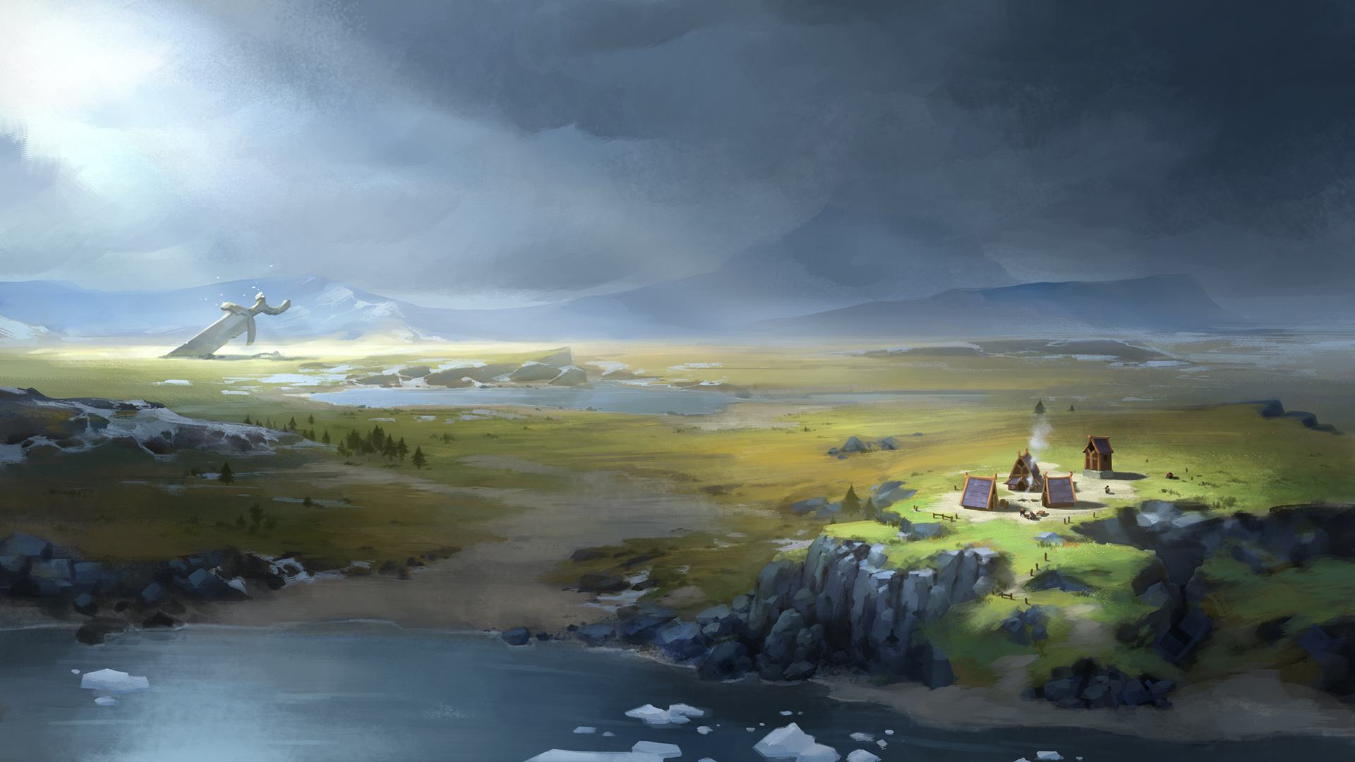 Northgard Game Scenic Landscape HD Wallpaper