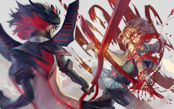 Anime Crossover Mirai Kuriyama Ryūko Matoi HD Wallpaper | Background Image