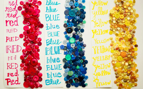 yellow blue red colors man made button HD Desktop Wallpaper | Background Image