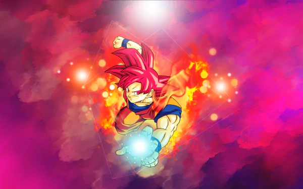 Super Saiyan God Goku Anime Dragon Ball Super HD Desktop Wallpaper | Background Image