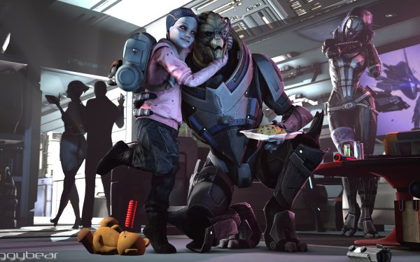 Video Game Mass Effect Garrus Vakarian Liara T'Soni Tali'Zorah Commander Shepard HD Wallpaper | Background Image