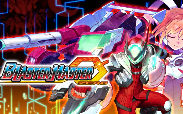HD desktop wallpaper featuring Blaster Master Zero characters and vibrant artwork.