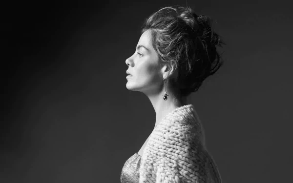 Black & White American actress Celebrity Michelle Monaghan HD Desktop Wallpaper | Background Image