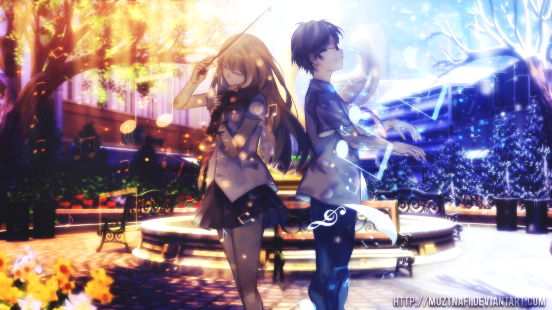 YOU'RE PRETTY GOOD  Your lie in april, Anime ost, Mystic wallpaper