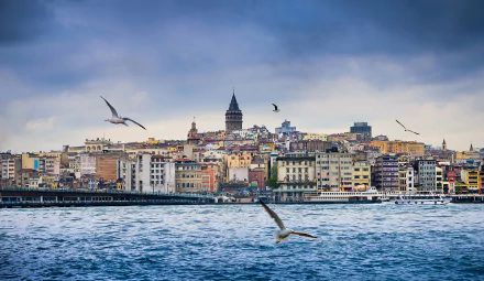  Golden Horn at the Bosphorus in Istanbul, Turkey