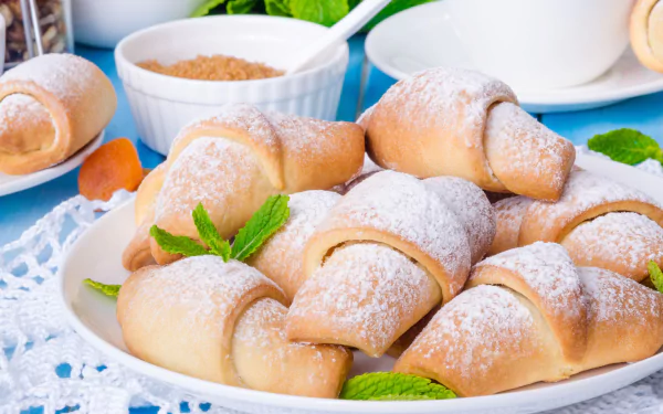 breakfast food croissant HD Desktop Wallpaper | Background Image