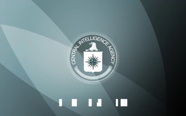HD desktop wallpaper featuring the Central Intelligence Agency (CIA) emblem on a sleek, gray gradient background.