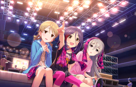 Syoko Hoshi Nono Morikubo Mirei Hayasaka Anime THE iDOLM@STER: Cinderella Girls Starlight Stage HD Desktop Wallpaper | Background Image