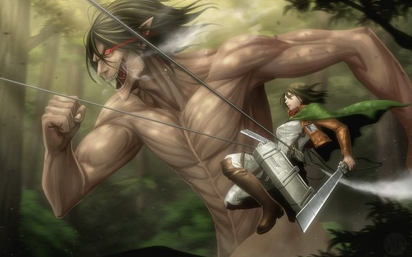 Anime Attack On Titan Shingeki No Kyojin Mikasa Ackerman Eren Yeager HD Wallpaper | Background Image