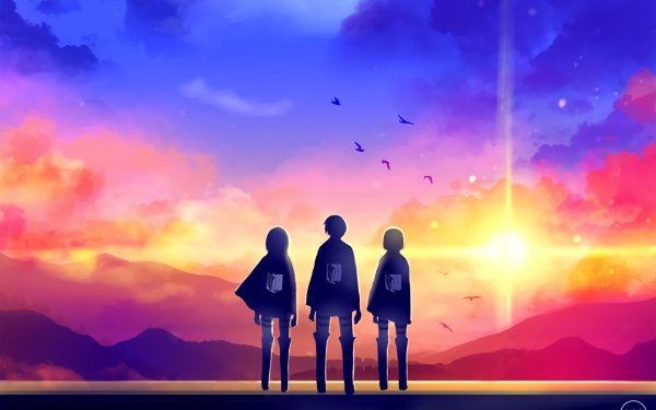 Anime Attack On Titan Shingeki No Kyojin Eren Yeager Mikasa Ackerman Armin Arlert HD Wallpaper | Background Image