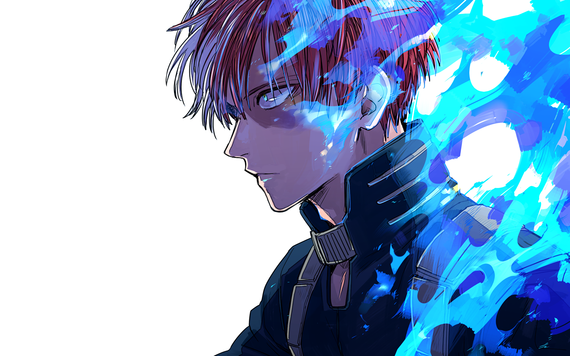 Shoto Todoroki Red Hair And White Hair Hd Wallpaper Background Image 19x10