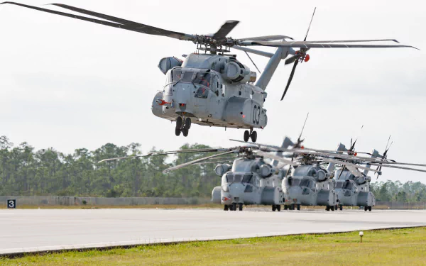 cargo aircraft aircraft helicopter military Sikorsky CH-53K King Stallion HD Desktop Wallpaper | Background Image