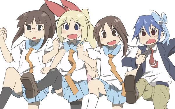 skirt school uniform short hair brown eyes brown hair Nichijō Ruri Miyamoto Seishirou Tsugumi Kosaki Onodera Chitoge Kirisaki Anime Nisekoi HD Desktop Wallpaper | Background Image