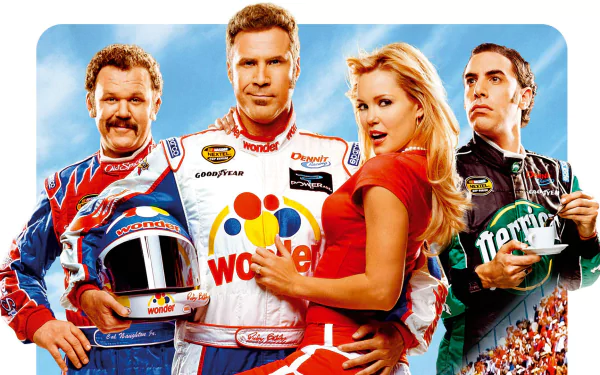 Sacha Baron Cohen Leslie Bibb John C. Reilly Will Ferrell movie Talladega Nights: The Ballad of Ricky Bobby HD Desktop Wallpaper | Background Image