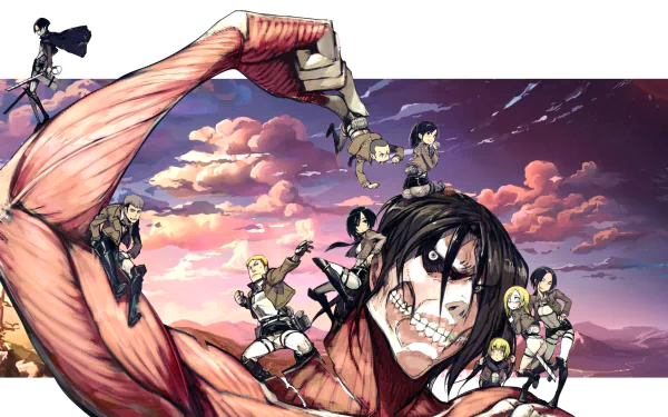 Connie Springer Sasha Blouse Armin Arlert Mikasa Ackerman Eren Yeager Levi Ackerman Anime Attack on Titan Eren & Mikasa HD Desktop Wallpaper | Background Image