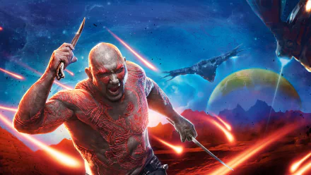 Drax The Destroyer movie Guardians of the Galaxy Vol. 2 HD Desktop Wallpaper | Background Image