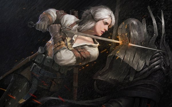Video Game The Witcher 3: Wild Hunt The Witcher Ciri Sword Woman Warrior Armor White Hair Imlerith HD Wallpaper | Background Image