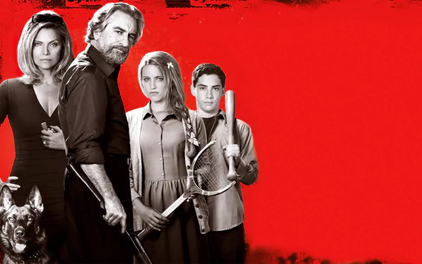 Michelle Pfeiffer Dianna Agron John D'Leo Robert De Niro movie The Family HD Desktop Wallpaper | Background Image