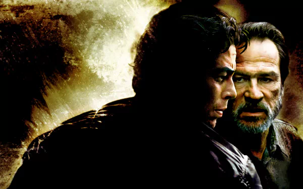 Benicio del Toro Tommy Lee Jones movie The Hunted (2003) HD Desktop Wallpaper | Background Image