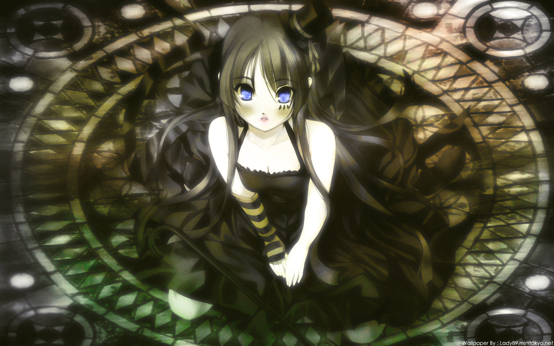Gothic-style artwork featuring Mio Akiyama.