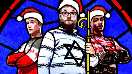 Anthony Mackie Seth Rogen Joseph Gordon-Levitt movie The Night Before HD Desktop Wallpaper | Background Image