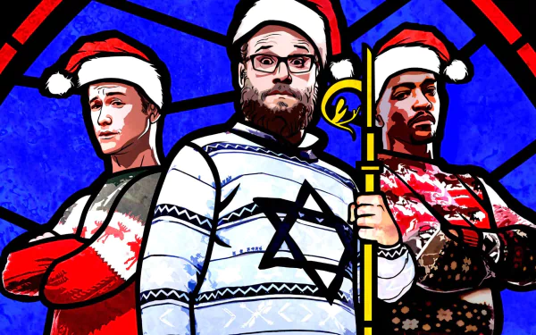 Anthony Mackie Seth Rogen Joseph Gordon-Levitt movie The Night Before HD Desktop Wallpaper | Background Image