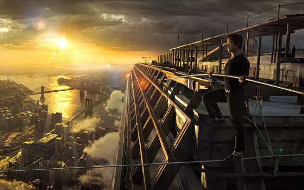 Joseph Gordon-Levitt movie The Walk (2015) HD Desktop Wallpaper | Background Image