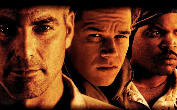 Ice Cube (Celebrity) George Clooney Mark Wahlberg movie Three Kings HD Desktop Wallpaper | Background Image