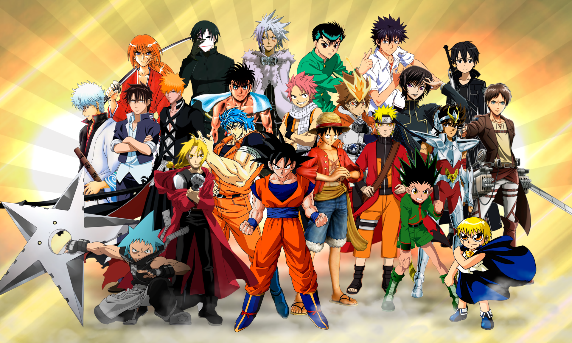 Goku Luffy Naruto Wallpaper gambar ke 18