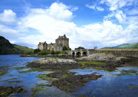 Scotland castle man made Eilean Donan Castle HD Desktop Wallpaper | Background Image