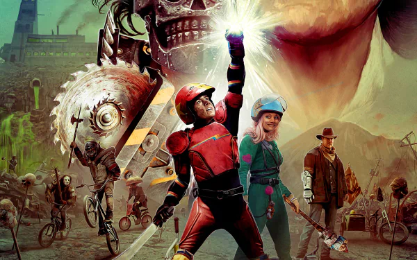 Munro Chambers Laurence Leboeuf movie Turbo Kid HD Desktop Wallpaper | Background Image