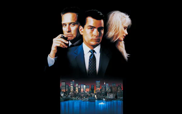 Charlie Sheen Michael Douglas movie Wall Street HD Desktop Wallpaper | Background Image
