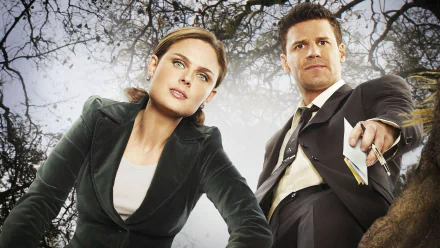 Temperance Brennan Seeley Booth Emily Deschanel David Boreanaz TV Show Bones (TV Show) HD Desktop Wallpaper | Background Image