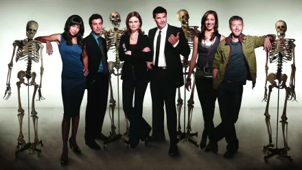 Michaela Conlin Angela Montenegro Lance Sweets John Francis Daley Tamara Taylor Camille Saroyan T.J. Thyne Jack Hodgins Temperance Brennan Seeley Booth Emily Deschanel David Boreanaz TV Show Bones (TV Show) HD Desktop Wallpaper | Background Image