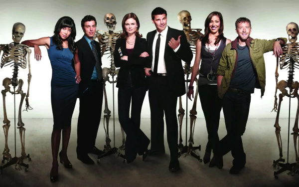 Michaela Conlin Angela Montenegro Lance Sweets John Francis Daley Tamara Taylor Camille Saroyan T.J. Thyne Jack Hodgins Temperance Brennan Seeley Booth Emily Deschanel David Boreanaz TV Show Bones (TV Show) HD Desktop Wallpaper | Background Image