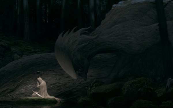 Fantasy Creature Dark Forest Sword Giant HD Wallpaper | Background Image