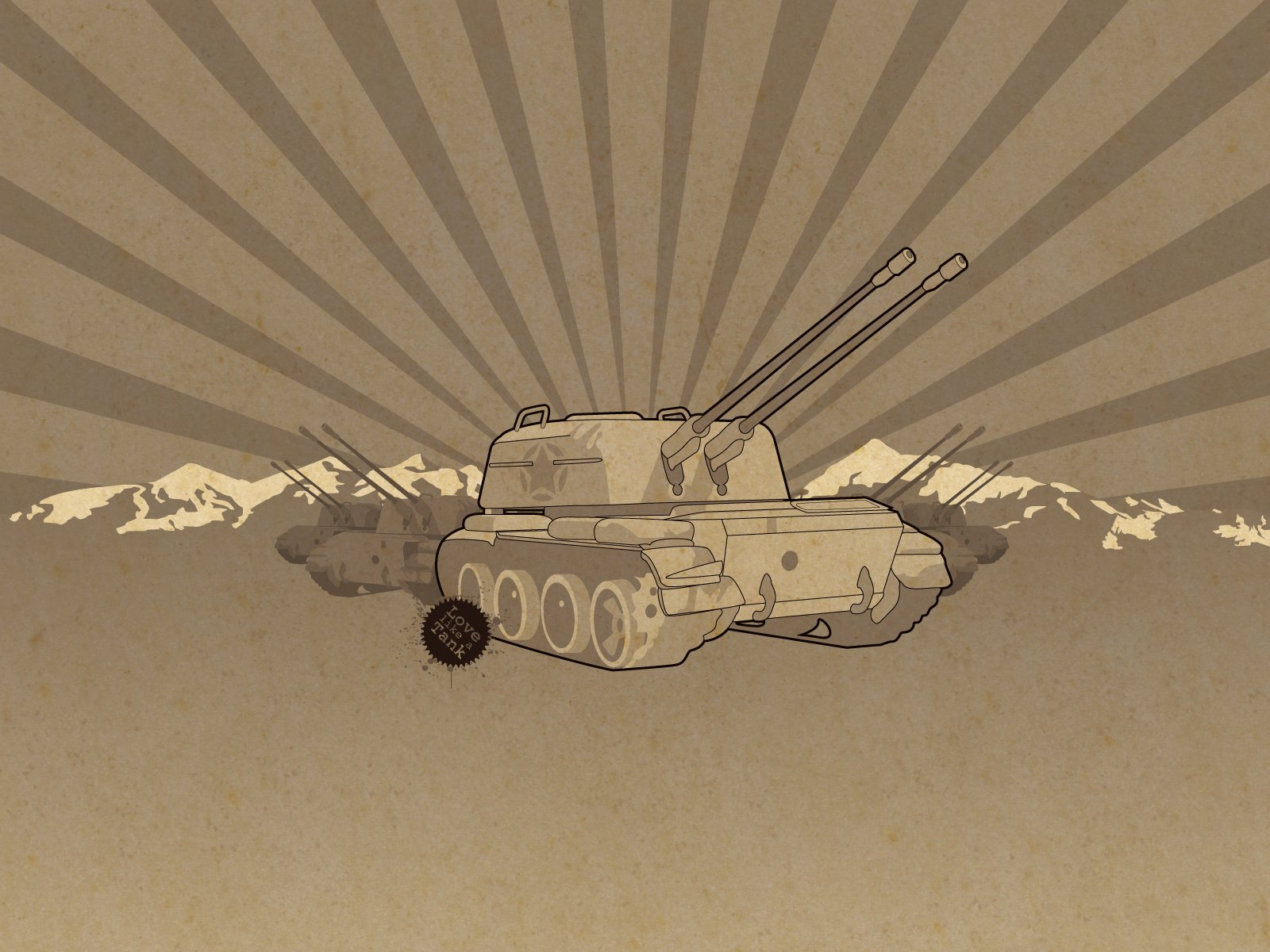 Sunburst Vector Tank HD Wallpaper | 1600x1200 | Wallpaper Abyss