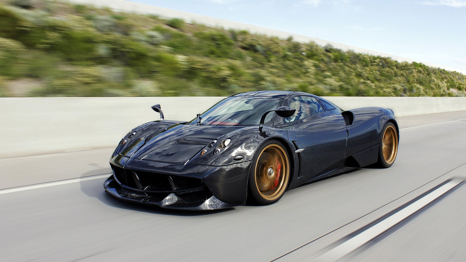 Download Supercar Black Car Car Pagani Vehicle Pagani Huayra HD Wallpaper