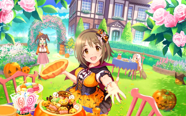 Kanako Mimura Chieri Ogata Anzu Futaba Anime THE iDOLM@STER: Cinderella Girls Starlight Stage HD Desktop Wallpaper | Background Image