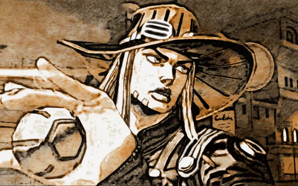 Gyro Zeppeli Anime Jojo's Bizarre Adventure HD Desktop Wallpaper | Background Image