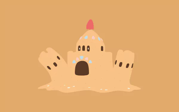 HD desktop wallpaper featuring Palossand from Pokémon Sun and Moon against a beige background.